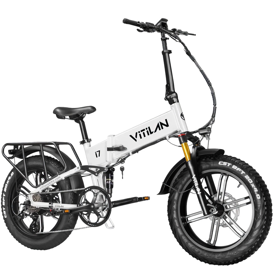 Bicicleta eléctrica dobrável I7 Pro 3.0 - Potência 1200W | Bateria 20Ah | Velocidade 28mph | Alcance 65mi