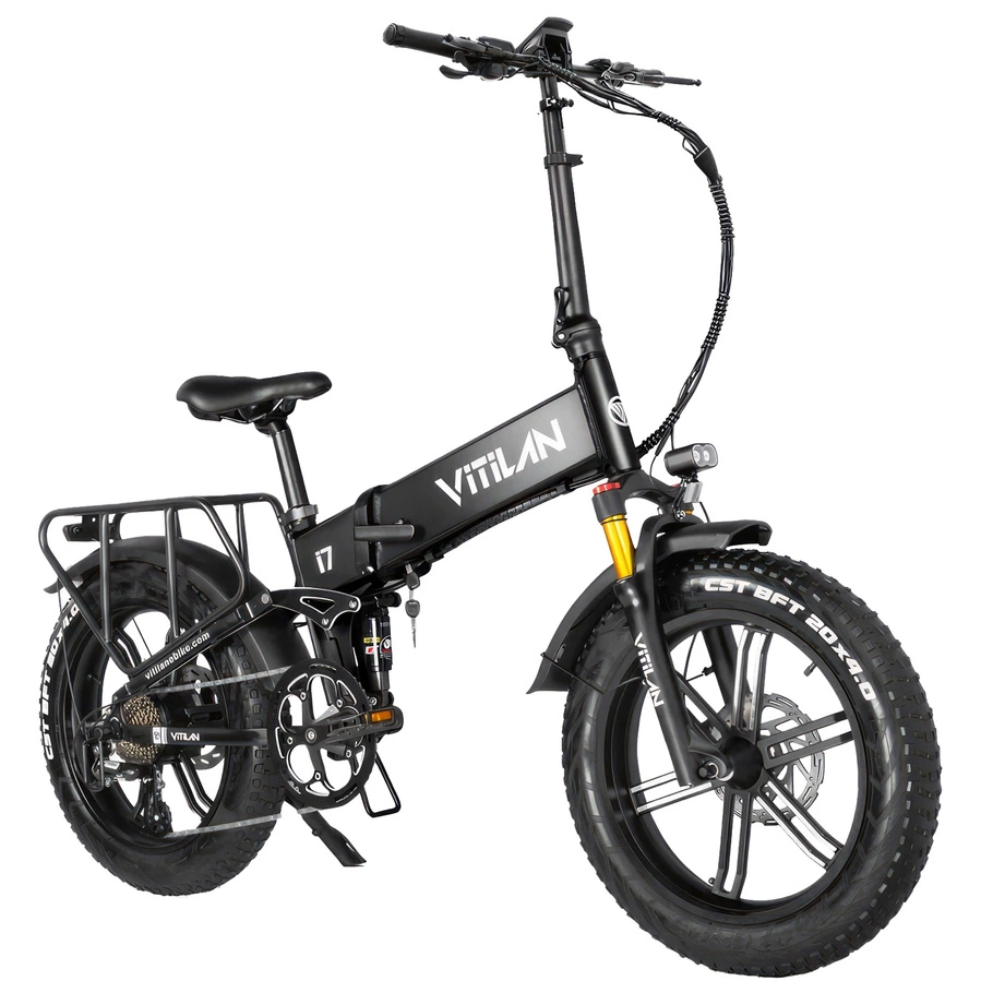 Bicicleta eléctrica dobrável I7 Pro 3.0 - Potência 1200W | Bateria 20Ah | Velocidade 28mph | Alcance 65mi