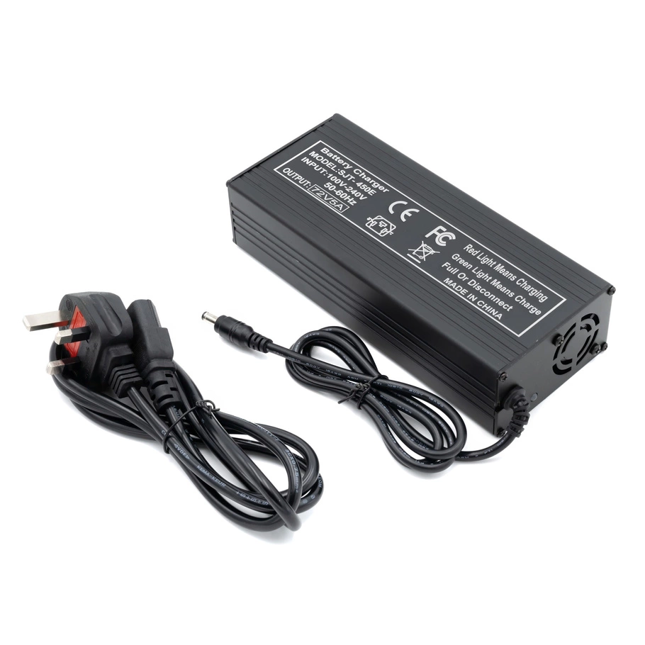 Carregador DC 72V 84V Carregador rápido 2A 3A 4A 5A 8A 10A 5.5MM X 2.1 MM