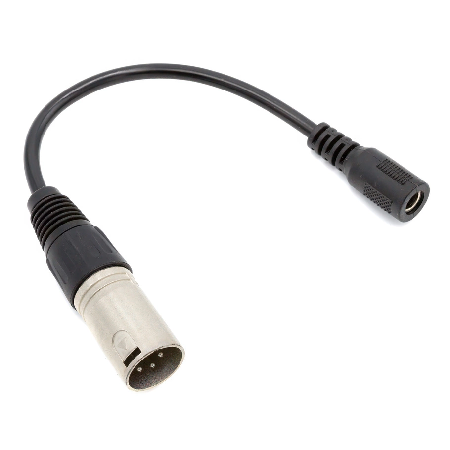 Adaptador DC 2,1 mm x 5,5 mm para XLR 4 pinos
