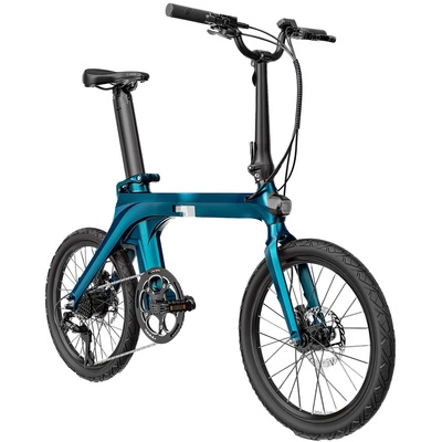 Bicicleta Eléctrica Dobrável Fiido X 2025 - 250W Potência | Bateria 11.6Ah | Velocidade 15.5mph | Alcance 81mi | Guiador Ascendente