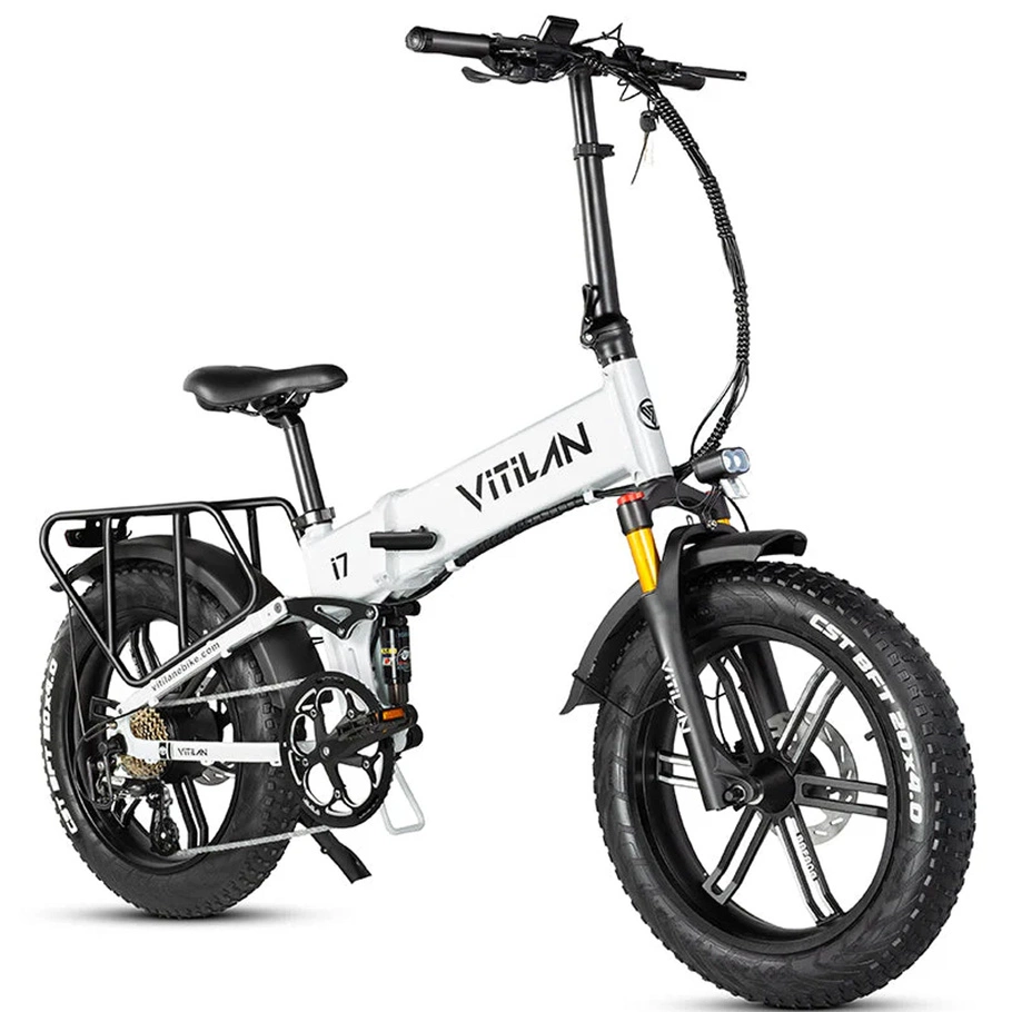 Bicicleta eléctrica dobrável Vitilan I7 Pro 3.0 - Potência 750W | Bateria 20Ah | Velocidade 28mph | Alcance 65mi