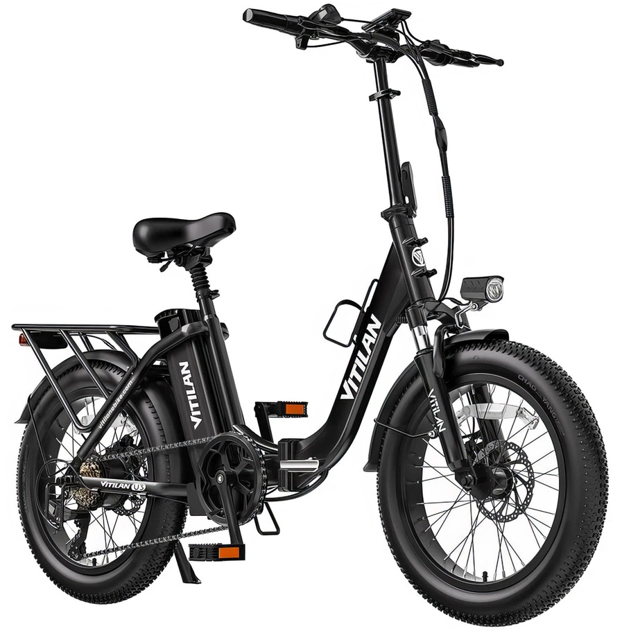 Bicicleta eléctrica dobrável Vitilan U3 - Potência 750W | Bateria 13Ah | Velocidade 28mph | Alcance 45mi