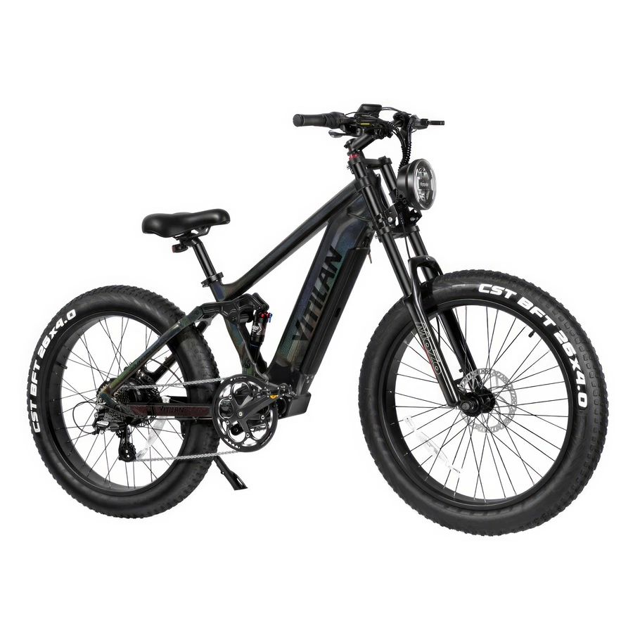 Bicicleta de montanha eléctrica Vitilan T7 - Potência 1200W | Bateria 20Ah | Velocidade 28mph | Alcance 80mi