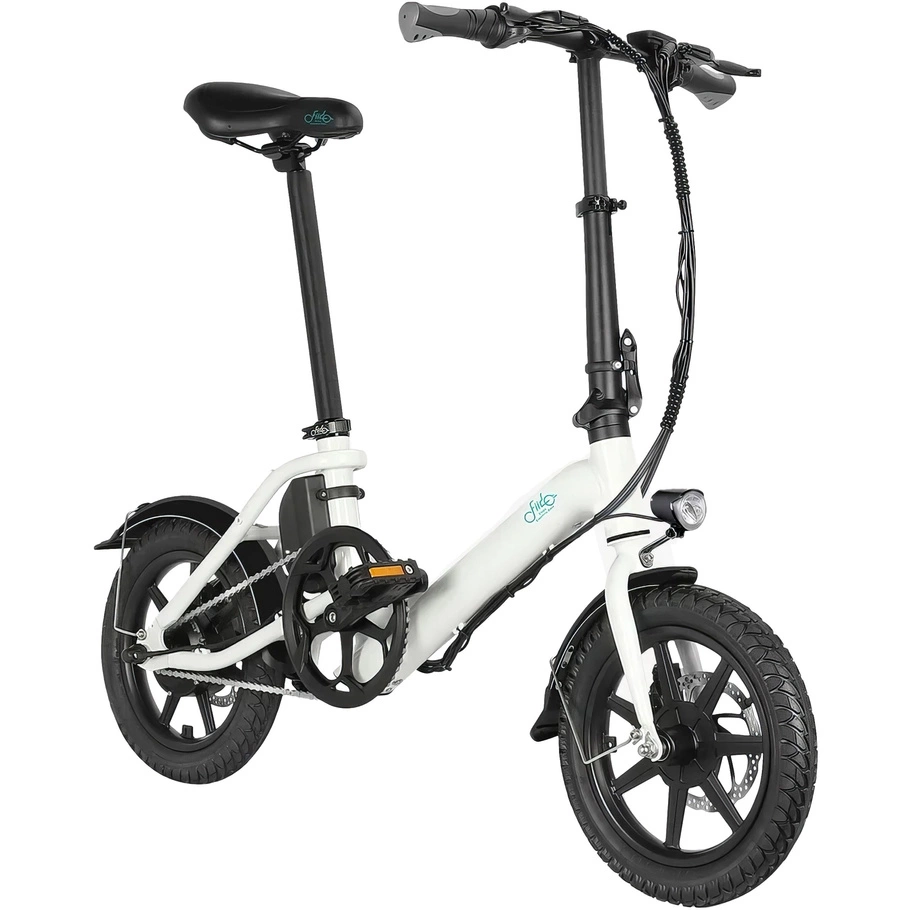 Fiido D3 Pro Mini Bicicleta Eléctrica Dobrável - Potência 250W | Bateria 7.8Ah | Velocidade 15.5mph | Alcance 37mi