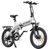 Bicicleta eléctrica dobrável ENGWE C20 Pro - Potência 850W | Bateria 19.2Ah | Velocidade 30mph | Alcance 93mi